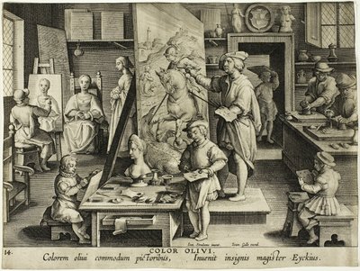 Die Erfindung der Ölmalerei von Theodoor Galle