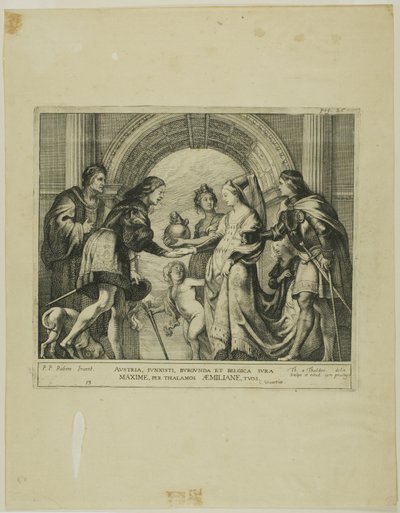 Die Hochzeit von Maximilian von Österreich mit Maria von Burgund von Theodoor van Thulden