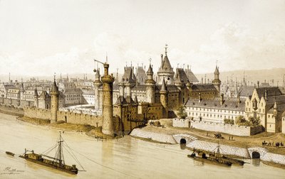 Der Louvre im 16. Jahrhundert, ca. 1880 (Illustration) von Theodor Josef Hubert Hoffbauer