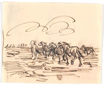 Trabende Pferde von Theodor Philipsen