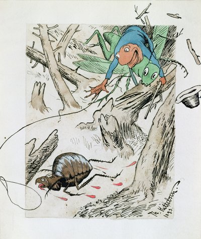 Flohjagd im Urwald von Theodor Kittelsen