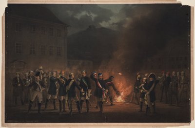Fackelzug in Heidelberg am 30. Januar 1857, 1857 von Theodor Verhas