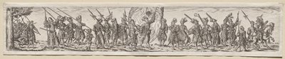 Soldaten auf dem Marsch von Theodor de Bry