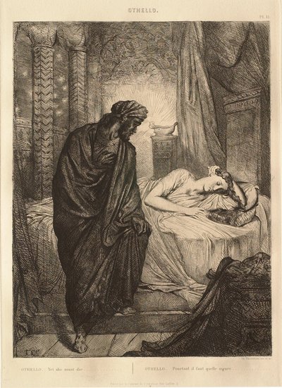 Othello Suite: Nr. 11 (Akt 5, Szene 2: Othello am Bett von Desdemona) von Théodore Chassériau
