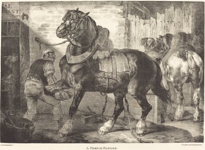 Ein französischer Hufschmied von Theodore Gericault