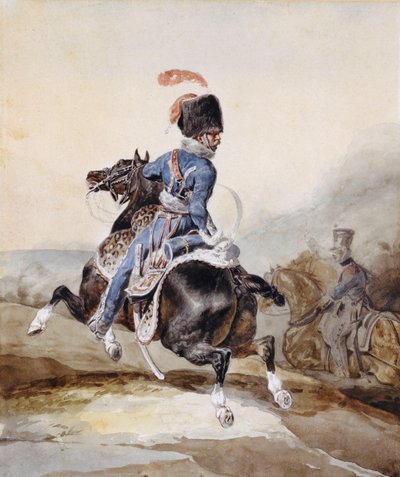 Artillerieoffizier galoppiert nach links von Theodore Gericault