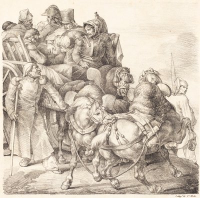 Karren voller verwundeter Soldaten von Theodore Gericault