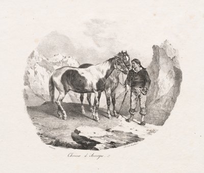 Pferde aus Auvergne, 1822 von Theodore Gericault