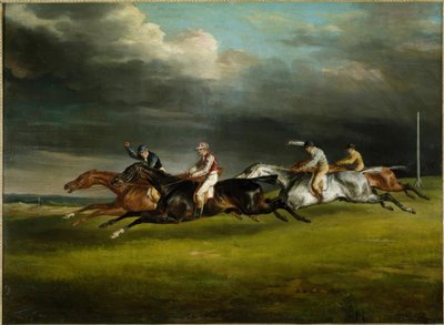 Pferderennen (Das Derby von 1821 in Epsom) von Theodore Gericault