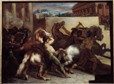 Freies Pferderennen in Rom von Theodore Gericault