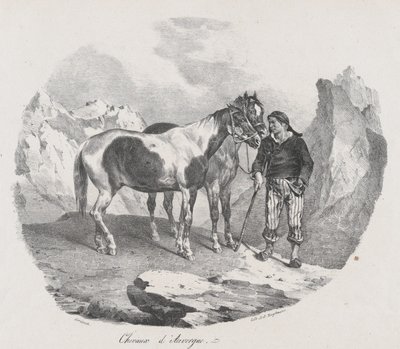 Pferde der Auvergne, 1822 von Theodore Gericault