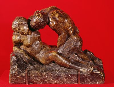 Jupiter und Antiope (zweite Seite), ca. 1818 (Stein mit brauner Patina) von Theodore Gericault