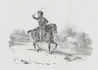 Ein Artillerieoffizier, der den Angriff befiehlt von Theodore Gericault