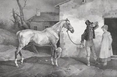 Altes Pferd an einer Gasthaustür von Theodore Gericault