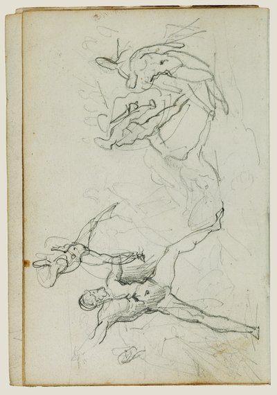 Studien von nackten Männern im Kampf von Theodore Gericault