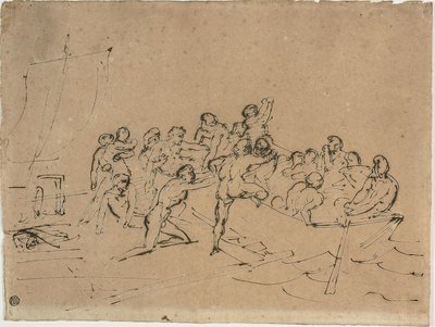 Die Rettung der Überlebenden des Floßes der Medusa von Theodore Gericault