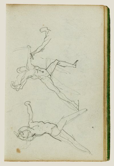 Drei Studien eines Bogenschützen von Theodore Gericault