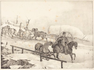Fuhrmann, der einen Hügel erklimmt (Roulier montant une cote) von Theodore Gericault