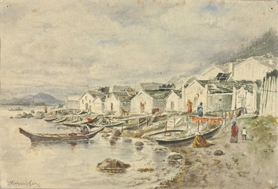 Das Ranch Native Village, Sitka, 1884 von Theodore J. Richardson