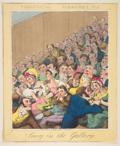 Theatervergnügen, Gemütlich in der Galerie, Tafel 3, ca. 1835 von Theodore Lane