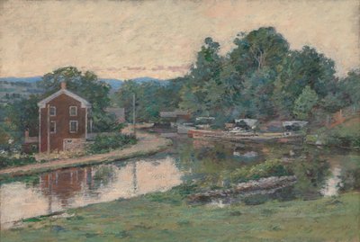 Abend an der Schleuse, Napanoch, New York, 1893 von Theodore Robinson