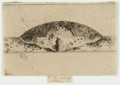 Jupiter und Alkmene Medaillon, Skizze für die Dekoration eines Rahmens von Theodore Roussel