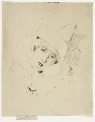 Pierrot, Porträt der Dame A. C. von Theodore Roussel