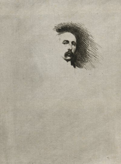 Porträt von Basil Gotto (Schwarz-Weiß-Version) von Theodore Roussel