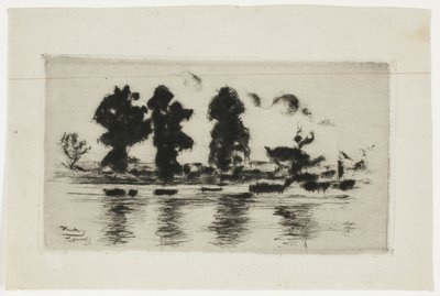 Die Themse, Abend von Theodore Roussel