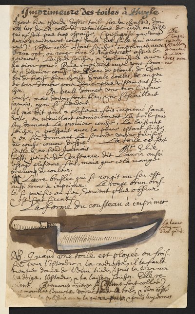 Grundierungsmesser (Illustration) von Theodore Turquet de Mayerne
