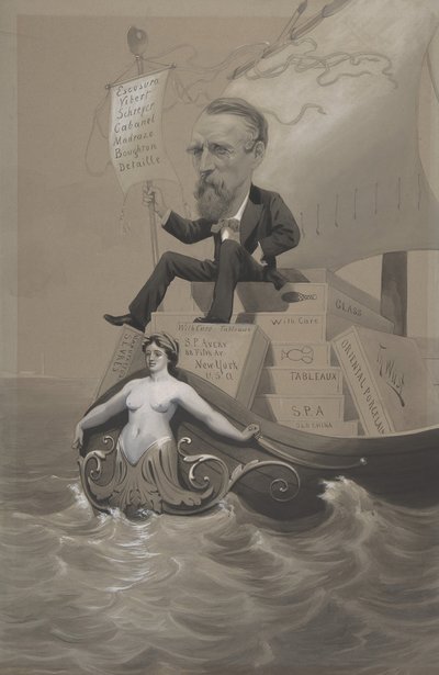 Samuel P. Avery transportiert seine Schätze über das Meer, ca. 1875-80 von Theodore Wust