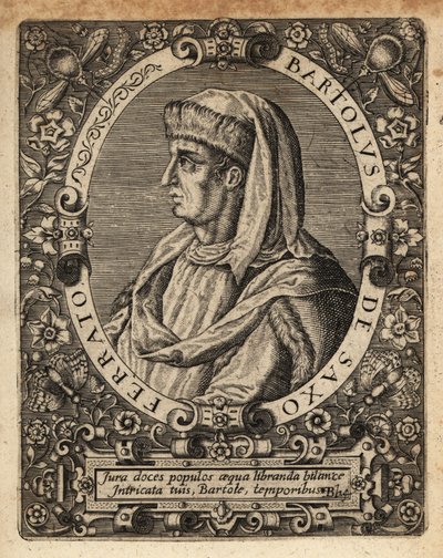 Bartolus de Saxoferrato, italienischer Rechtsprofessor von Theodore de Bry