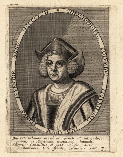 Christoph Kolumbus, italienischer Entdecker und Kolonisator von Theodore de Bry