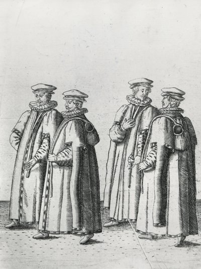 Lebensmittelhändler im Trauerzug von Sir Philip Sidney auf dem Weg zur St. Pauls Kathedrale, 1587 von Theodore de Bry