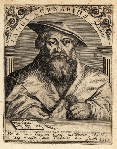 Janus Cornarius, sächsischer Humanist, ca. 1500-1558 von Theodore de Bry