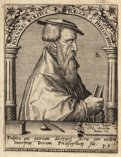 Johannes Wolf, ca. 1521-1572, Schweizer reformierter Theologe von Theodore de Bry