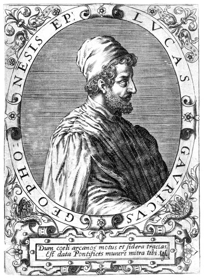 Lucas Gaurico, italienischer Astronom, Astrologe und Mathematiker, 16. Jahrhundert von Theodore de Bry