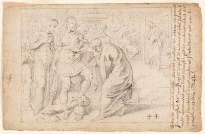 Odysseus empfängt die Huldigung der treuen Dienerinnen von Theodore van Thulden
