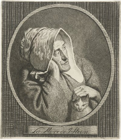 Alte Frau mit Katze von Theodorus de Roode