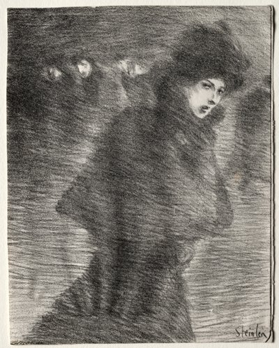 Eine vorbeigehende Frau von Théophile Alexandre Steinlen