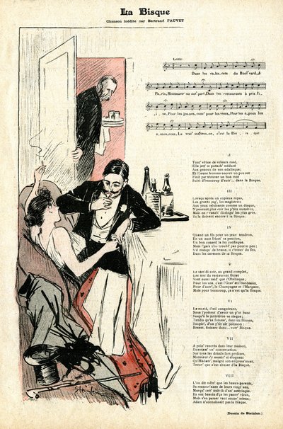 Letzte Seite der Zeitschrift Gil Blas Nr. 4 vom 22. Januar von Théophile Alexandre Steinlen
