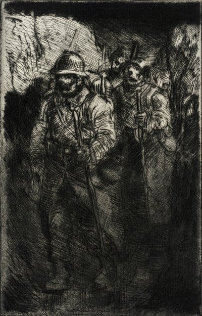 Soldaten beim Gehen von Théophile Alexandre Steinlen