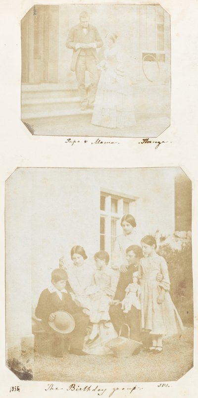 Papa und Mama, die Geburtstagsgruppe, 1853-56 von Thereza Llewelyn