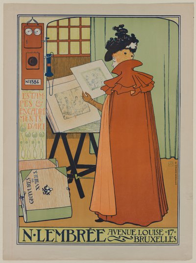 Plakat für die Lembrée-Galerie, 1897 von Théo van Rysselberghe