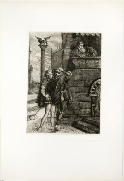 Owake! was ho! Brabantio! Diebe! Diebe!, Platte eins aus Othello von Théodore Chassériau