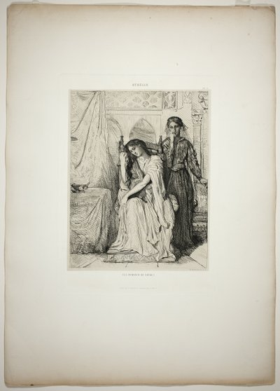 Das Weidenlied, Platte neun aus Othello von Théodore Chassériau
