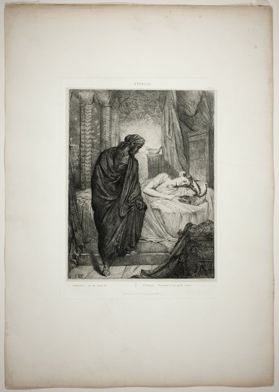 Doch sie muss sterben, Platte elf aus Othello von Théodore Chassériau