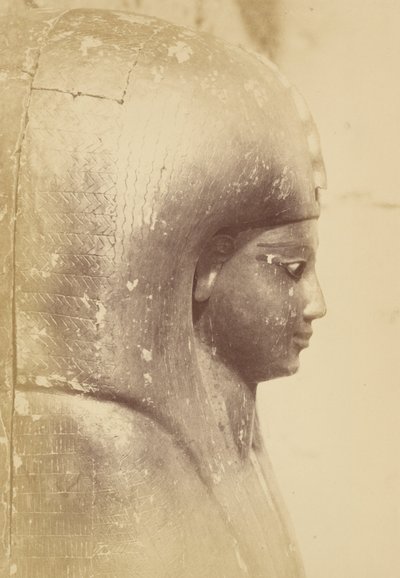 Nahaufnahme des Sarkophags der Königin Aah-Hotep (Profil) von Théodule Devéria