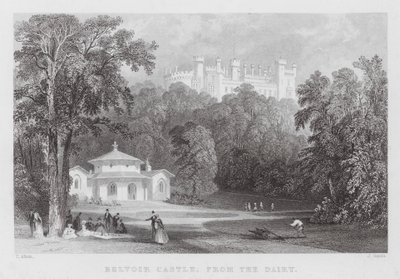 Belvoir Castle, von der Molkerei aus von Thomas (after) Allom