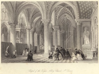 Kapelle der Jungfrau Abteikirche, St. Denis (Gravur) von Thomas (after) Allom